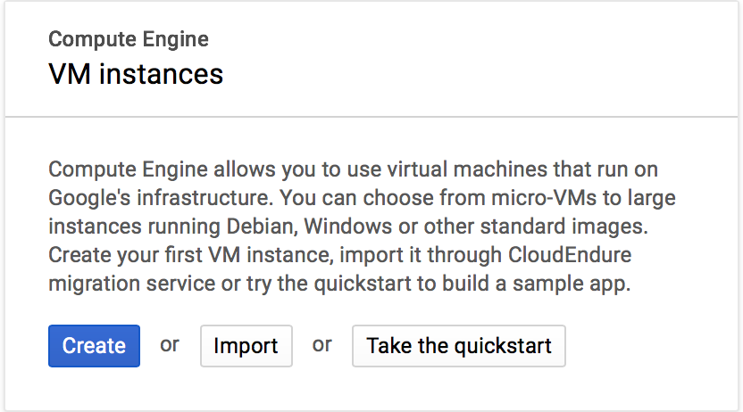 Create VM instance